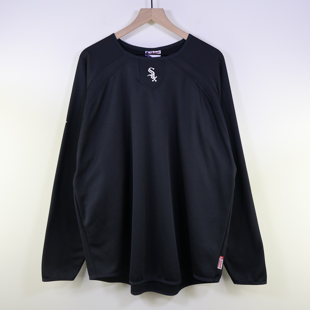Vintage Majestic Chicago White Sox Therma Base Training Shirt XL Black
